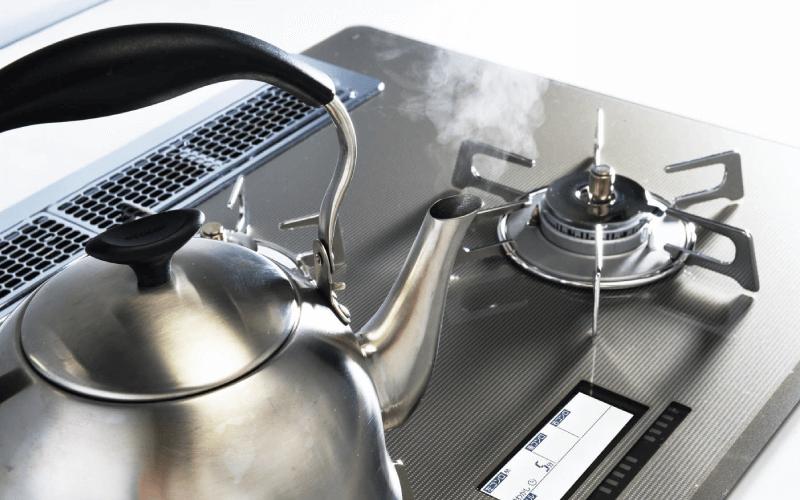 ガスコンロの湯沸し機能